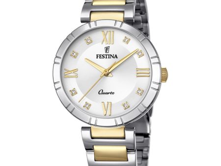 Men s Watch Festina F16937 A Gold Silver Supply