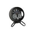 Table clock Home ESPRIT Black Silver Metal Crystal 16,5 x 11 x 21 cm Fashion