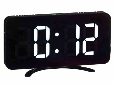 Table-top Digital Clock Black ABS 15,7 x 7,7 x 1,5 cm (12 Units) Sale