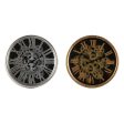 Wall Clock Home ESPRIT Black Golden Silver Metal Crystal 25 x 6,3 x 25 cm (2 Units) Sale