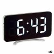 Table-top Digital Clock White ABS 15,7 x 7,7 x 1,5 cm (12 Units) Supply