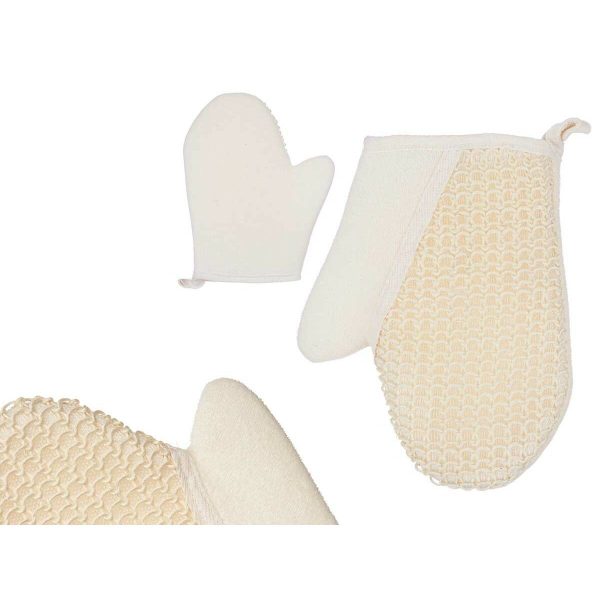 Bath Mitten White Beige (24 Units) Sale